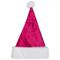 19" Fuchsia Pink Paillette with White Trim Adult Santa Hat